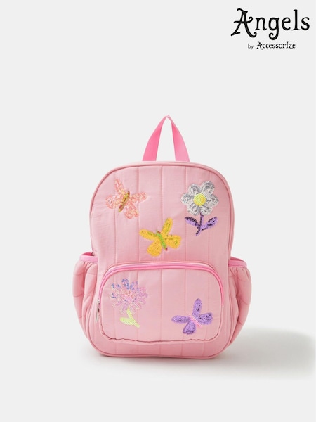 Վարդագույն - Angels By Accessorize Sequin Quilted Backpack