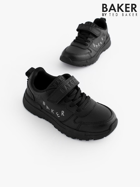 Baker by Ted Baker Boys Black Back to School Dinosaur Trainers (104803) | ₪201 - ₪211