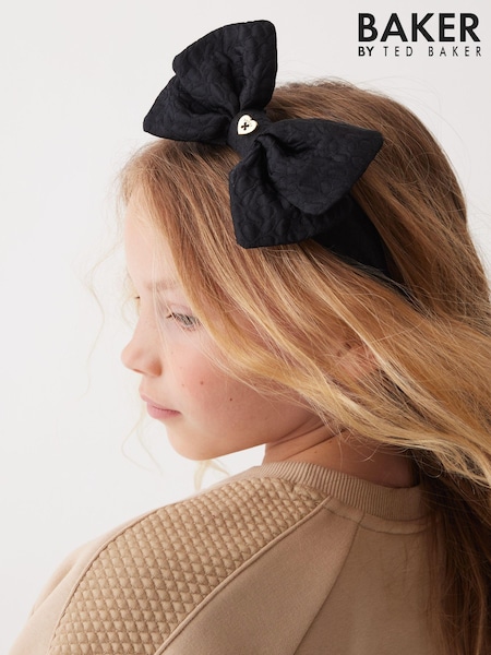 Baker by Ted Baker Girls Black Back to School Bow Headband (104912) | €11