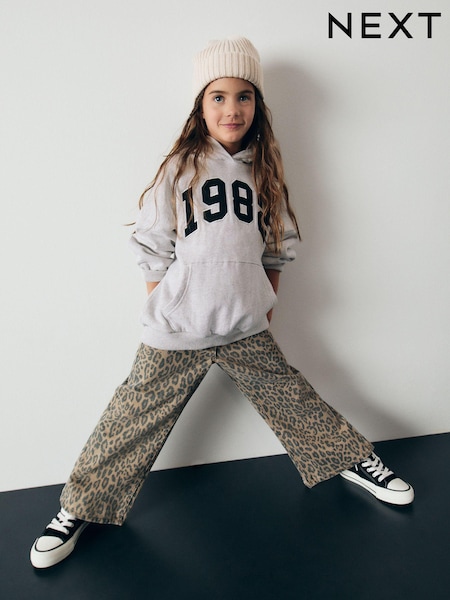 Grey Marl Slogan Hoodie (3-16yrs) (105034) | €4 - €6