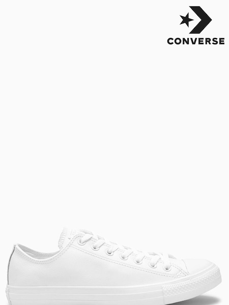 Converse White Leather Chuck Ox Trainers (105280) | $111 - $120