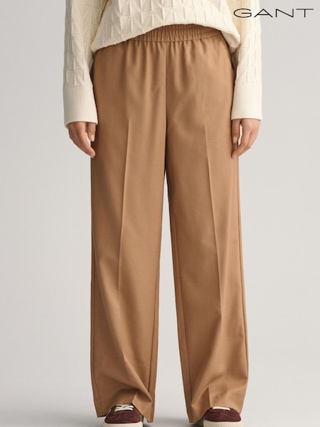 GANT Natural Relaxed Wide Leg Pull On Trousers (106172) | €61