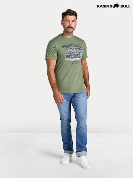 Green - Regular Raging Bull When The Road Stops T-shirt