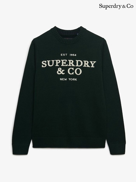 Green - Regular Superdry Applique Graphic Jumper