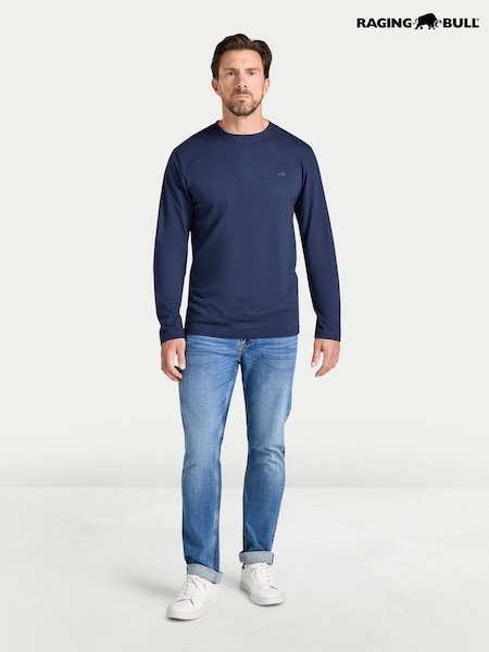 أزرق - Regular Raging Bull Classic L/s T-shirt