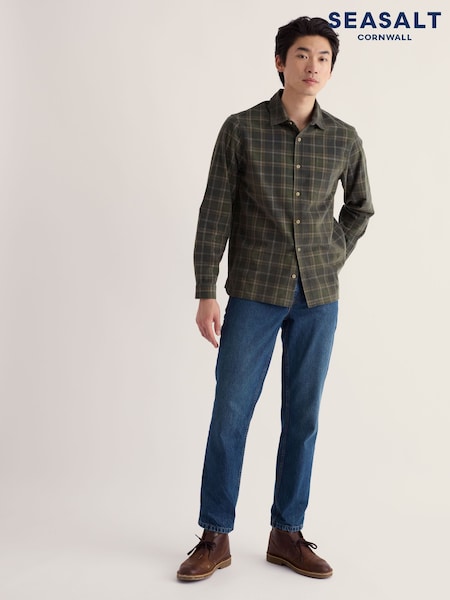 Grön - Regular Seasalt Cornwall Shoreman Cord Shirt