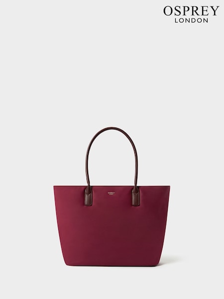 Dark Red - Osprey London The Voyage Nylon Tote Bag