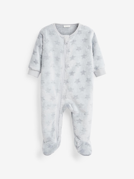 Grey Star Fleece Baby Sleepsuit (108053) | €11 - €14