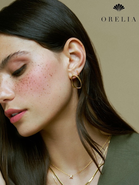 Gold Tone - Orelia London Open Oval Earrings