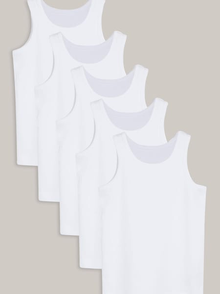 Weiß - Vests 5 Pack (1.5-16yrs) (108446) | 7 € - 10 €