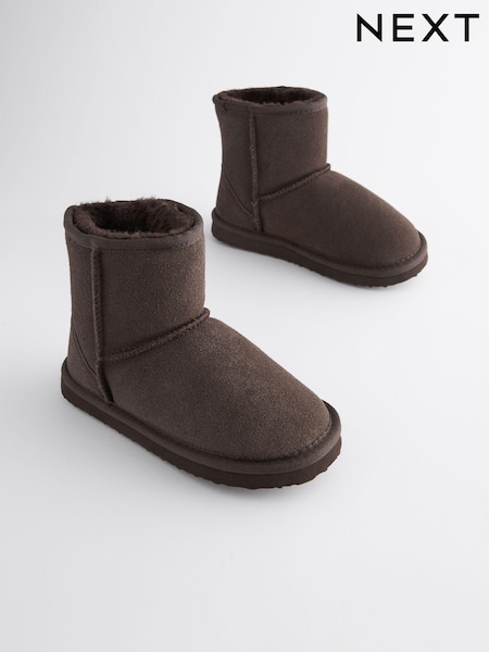 Коричнево-шоколадный - Warm Lined Suede Slipper Boots (108482) | €9 - €11