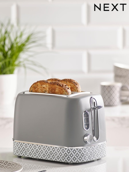 Grey Geometric 2 Slice Toaster (109353) | €46