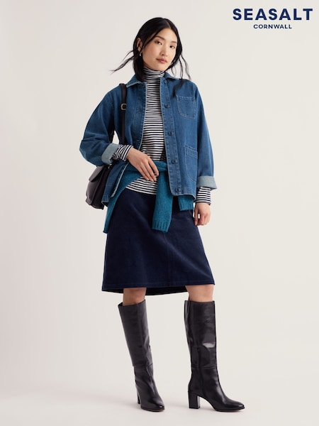 Mėlyna - Seasalt Cornwall Dovetail A-line Skirt