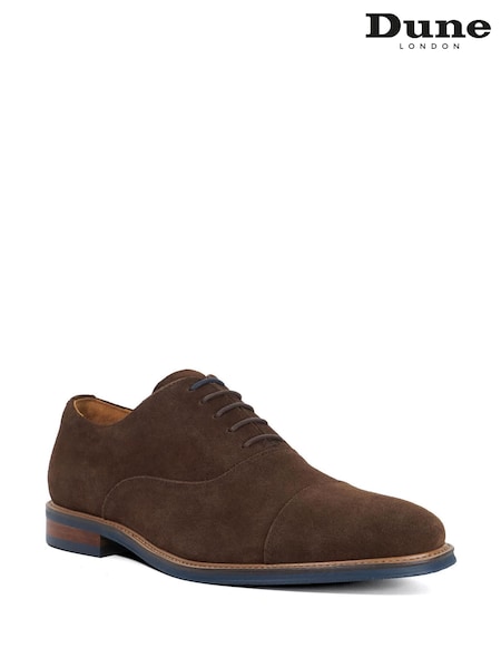 Suede Brown - Standard Fit Dune London Stanlakes Lace Up Shoes