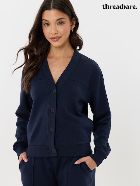 Bleu - Threadbare Cardigan & Jogger Sweat Set