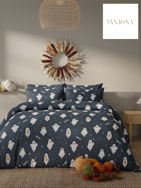 Vantona Halloween Ghosts Duvet Cover And Pillowcase Set