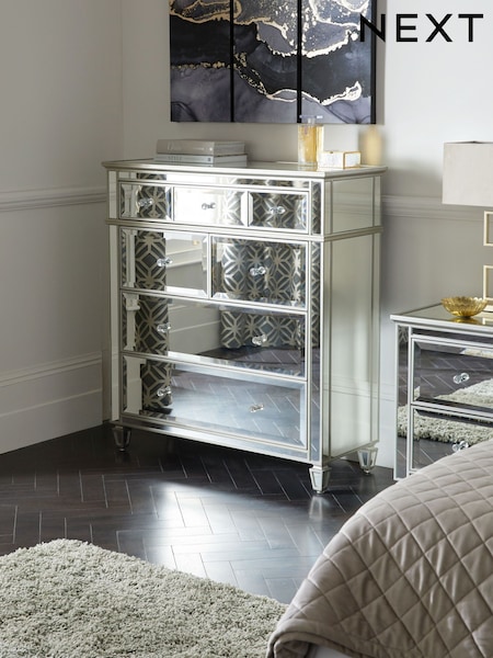Mirror Fleur 5 Drawer Chest of Drawers (110350) | €925