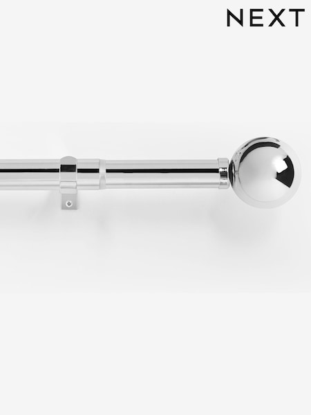Chrome Ball Finial Extendable Curtain 35mm Pole Kit (110949) | €86 - €112