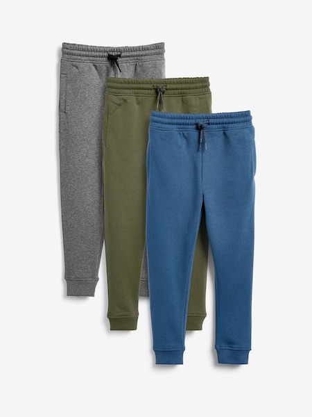 Khakigrün/Blau/Grau - Joggers 3 Pack (3-16yrs) (111402) | 21 € - 35 €