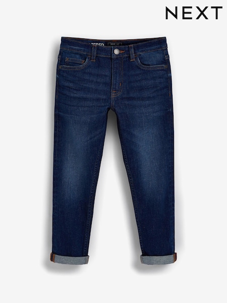 Blue Tapered Fit Stretch Jeans (3-16yrs) (111684) | AED42 - AED60