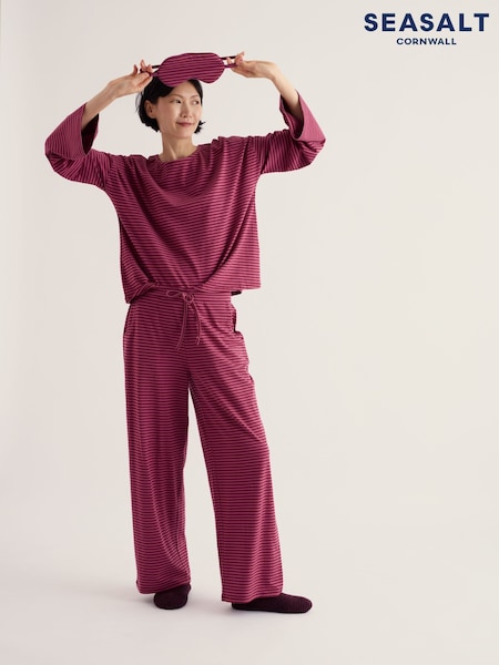Red - Seasalt Cornwall Dream Flared Sleeve Jersey Pyjamas