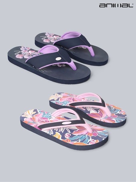 Lila/Altviolett - Animal Swish Multipack Flip-Flops