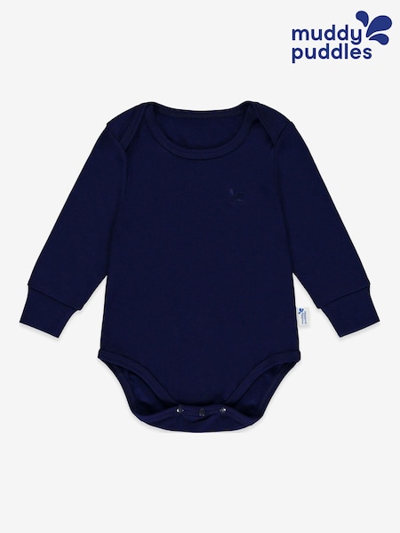 Navy Blue - Muddy Puddles Thermal Baselayer Babygrow