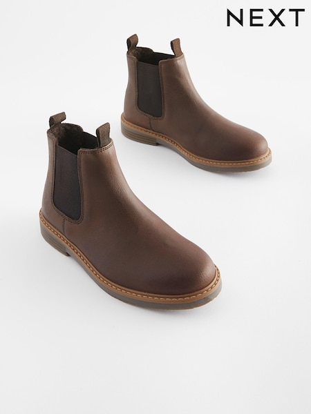 Braun - Warm Lined Leather Chelsea Boots (112498) | 32 € - 39 €