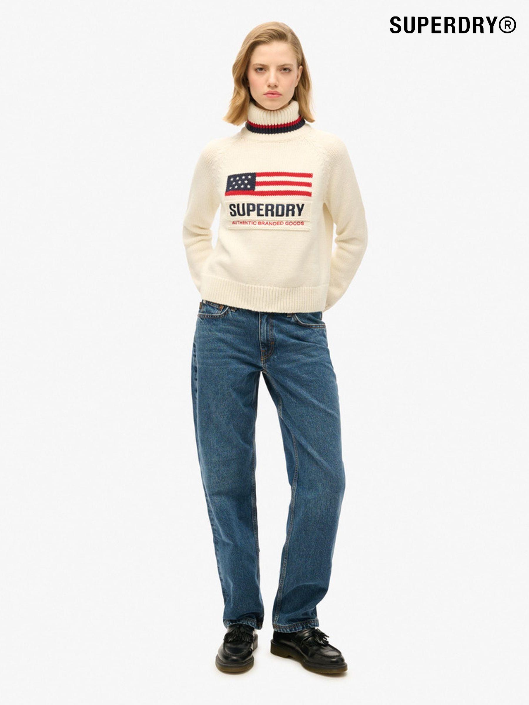 Superdry americana cable knit jumper 2025