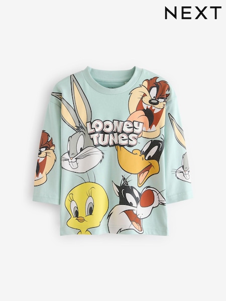 Minerals 100% Cotton Long Sleeve Looney Tunes All-Over-Print T-Shirt (3mths-8yrs) (113188) | €11 - €14