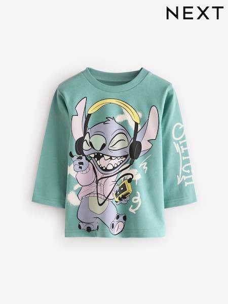 Minerals Blue Lilo and Stitch Long Sleeve 100% Cotton T-Shirt (3mths-8yrs) (113269) | €10 - €12