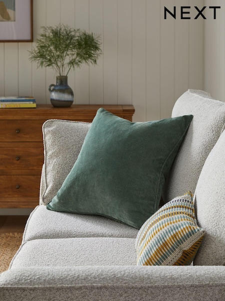 Dark Green 59 x 59cm Soft Velour Cushion (114120) | €23