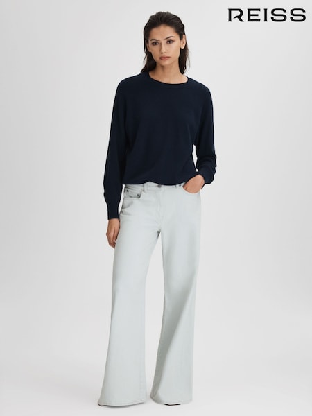 Reiss Light Blue Maize Flared Side Seam Jeans (114170) | AED1,138