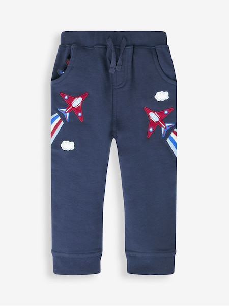 JoJo Maman Bébé Navy Blue Red Arrows Red Arrows Appliqué With Pet In Pocket Joggers (114208) | AED114