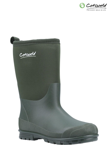 Cotswold Green Hilly Neoprene Waterproof Wellington Boots (114269) | AED116