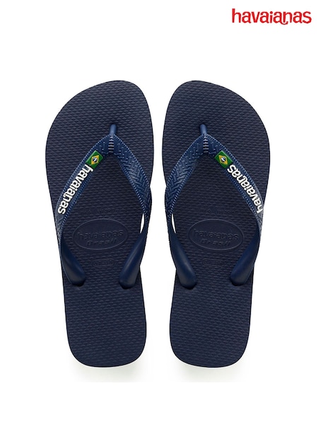Темно-синий - Havaianas Brasil Logo Flip Flop (114543) | €40