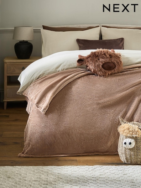 Brown Hamish Novelty 3D Cushion with Throw (114630) | 102 QAR