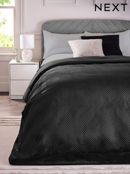 Black Madison Quilted Bedspread (114952) | AED177 - AED308