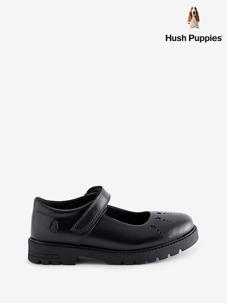 Hush Puppies Junior Sabrina Black Leather Shoes (115708) | €39