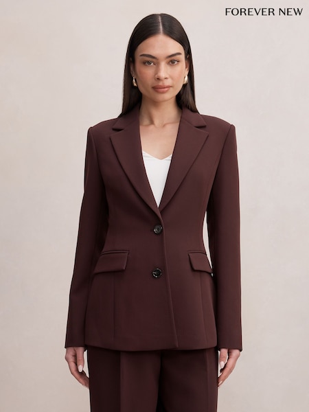 Purple - Forever New Lee Nipped Waist Blazer