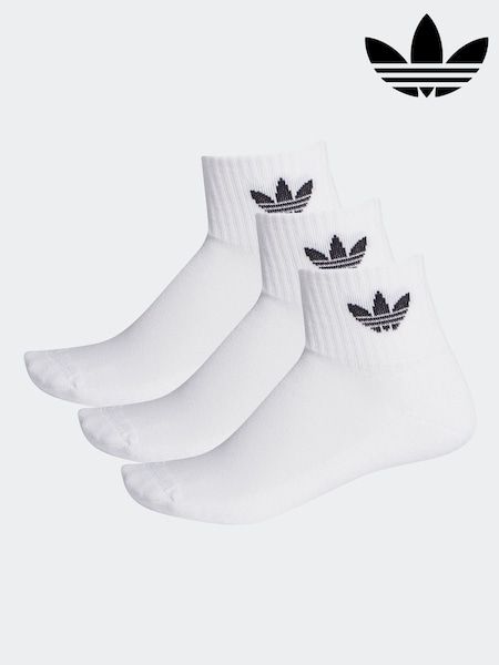 Blanco - adidas Originals Mid Cut Ankle Socks 3 Pack (117155) | 18 €