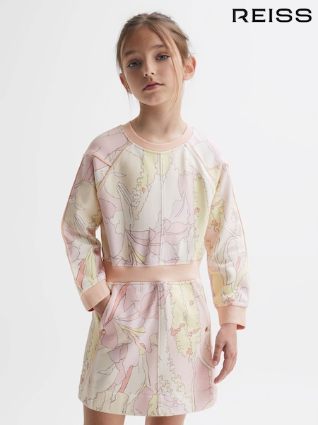 Reiss Pink Print Jona Printed Jersey Dress (117206) | $99