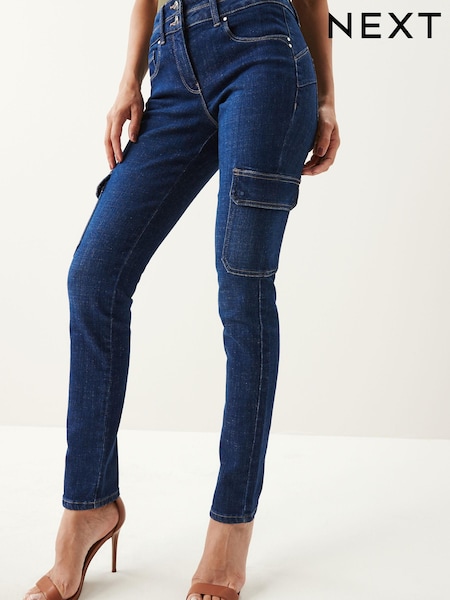Inky Blue Lift, Slim And Shape Slim Cargo Jeans (117480) | €10