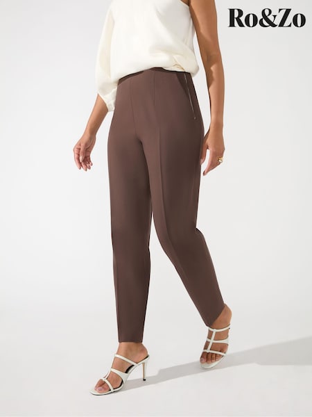 Ro&Zo Side Zip Brown Trousers (118254) | €22