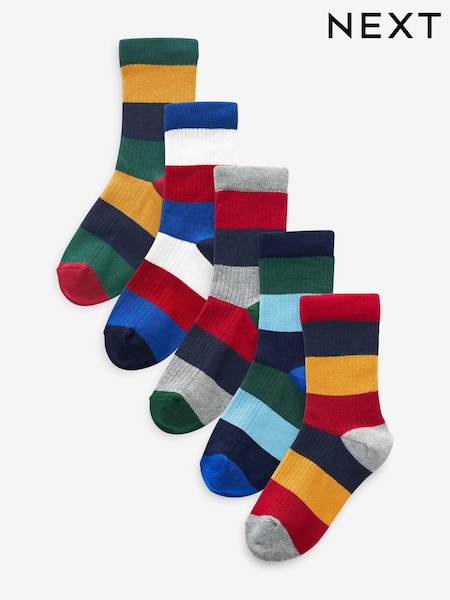 Rugby-Streifen - Cotton Rich Socks 5 Pack (118590) | 8 € - 10 €