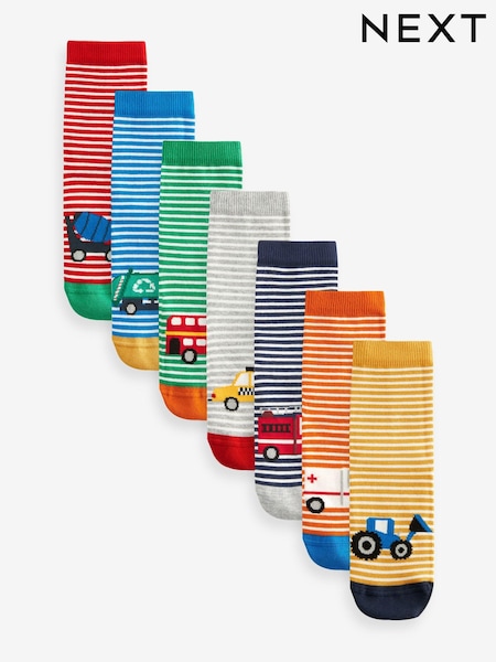 Jármű Csík - Cotton Rich Socks 7 Pack (118949) | 4 790 Ft - 5 980 Ft