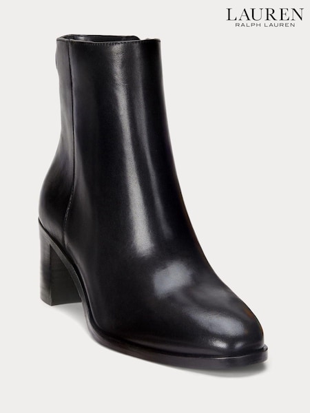 Lauren Ralph Lauren Cassie Leather Ankle Boots (119172) | €114