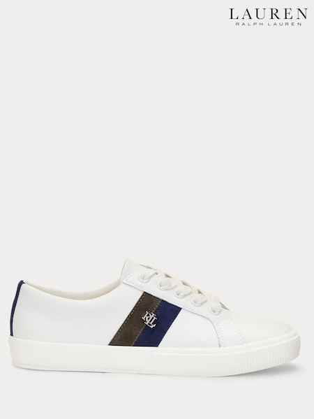 Lauren Ralph Lauren Janson Logo Leather Trainers (119346) | AZN 273