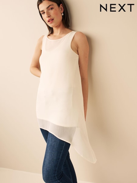 Светло-бежевый кремовый - Woven Layer Tunic (119633) | €7