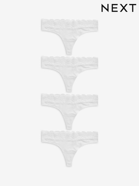 Белый - Lace Knickers 4 Pack (120009) | €14 - €15